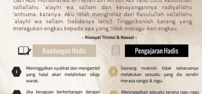 Siri 11: Tinggalkan Perkara Yang Meragukan