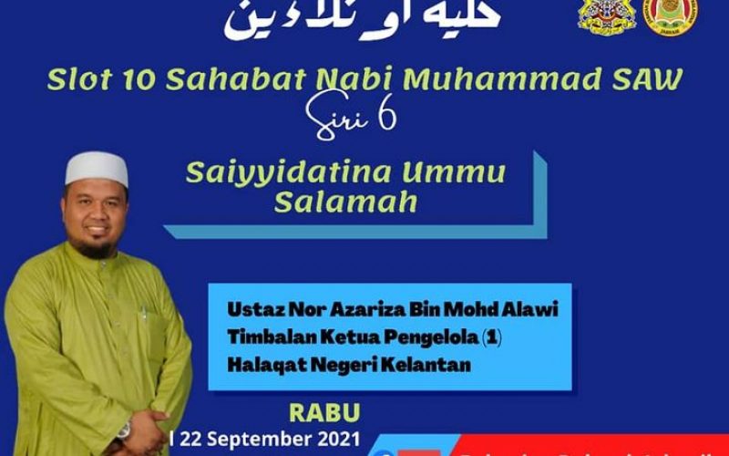 SLOT SAHABAT NABI MUHAMMAD SAW SIRI 6 – Saiyyidatina Ummu Salamah